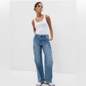 Gap 90s Loose‎ Cargo jeans,slouchy,retro,mid rise,31